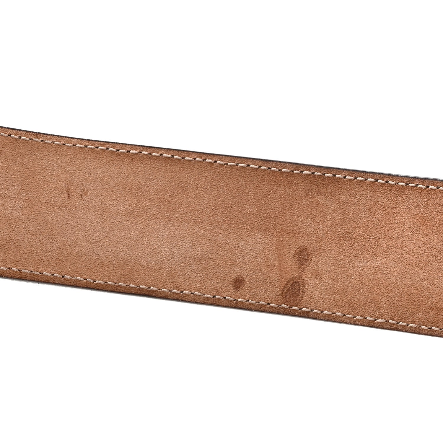 Gucci GG Supreme Monogram Selleria Calfskin Interlocking G 40mm Belt 85 34 Beige Ebony Cocoa 6 of 6
