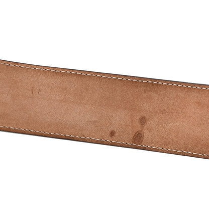 Gucci GG Supreme Monogram Selleria Calfskin Interlocking G 40mm Belt 85 34 Beige Ebony Cocoa 6 of 6