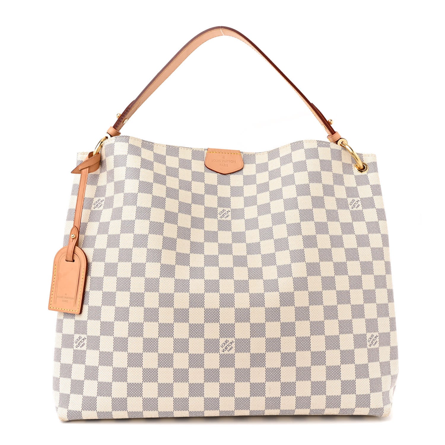 Louis Vuitton Damier Azur Graceful MM Rose Ballerine 1 of 10