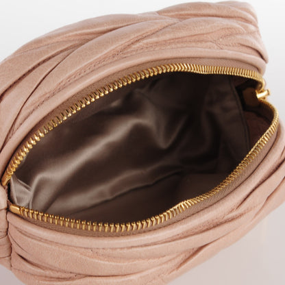 Miu Miu Leather Matelasse Lux Crossbody Cipria 2 of 10