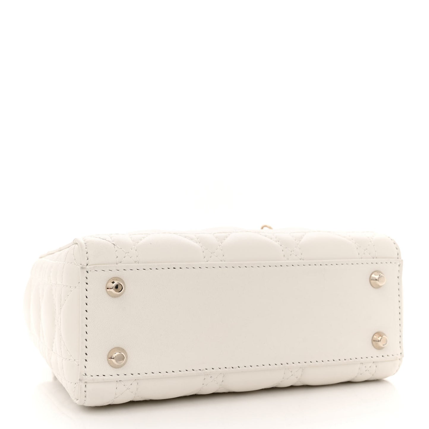 Lambskin Cannage Mini Lady Dior White