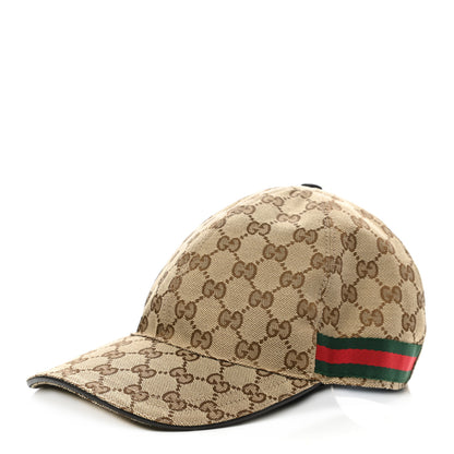 Gucci Monogram Web Baseball Hat M Beige Cocoa 1 of 9