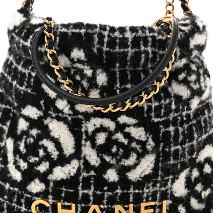 Chanel Cashmere Mini Chanel 22 Black White 8 of 11