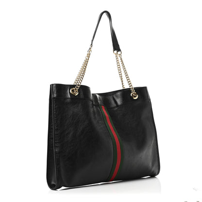 Gucci Calfskin Large Rajah Chain Tote Black 3 of 10