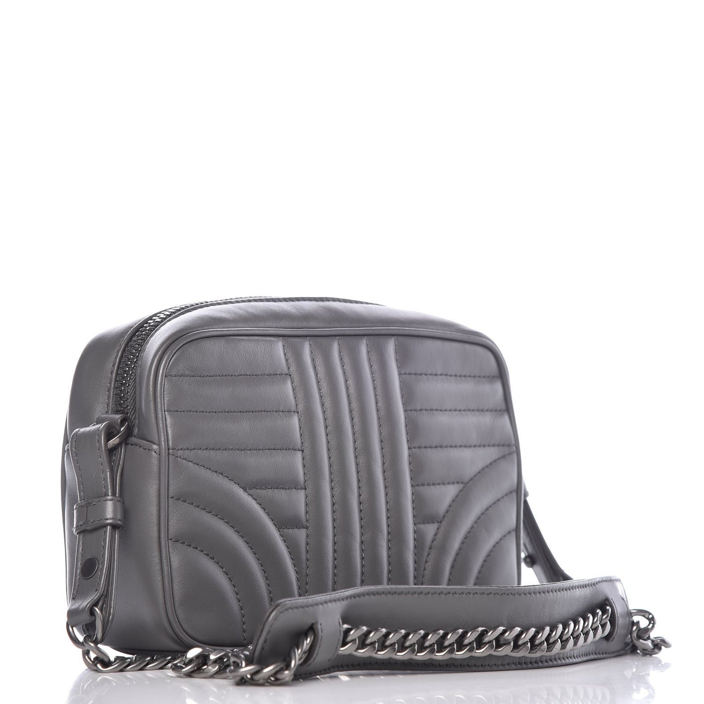 Soft Calfskin Diagramme Crossbody Bag Mercurio