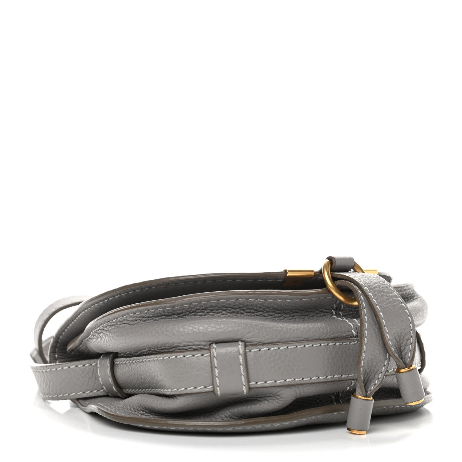 Chloe Calfskin Mini Marcie Round Crossbody Bag Cashmere Grey 3 of 5