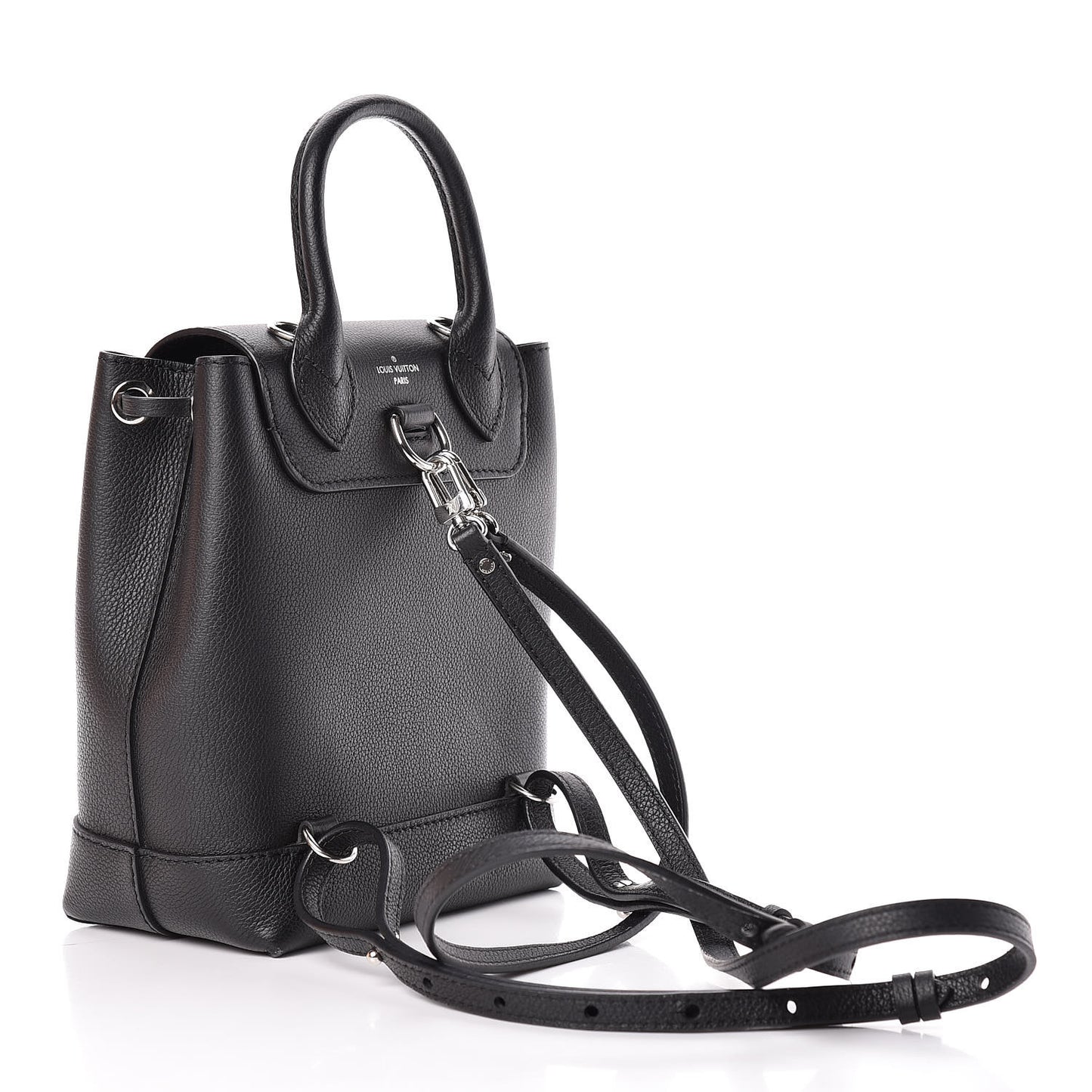 Calfskin Lockme Mini Backpack Black