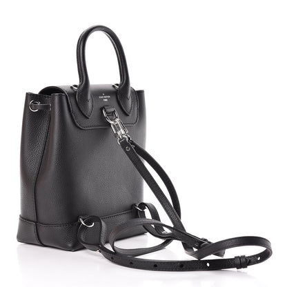 Louis Vuitton Calfskin Lockme Mini Backpack Black 3 of 15
