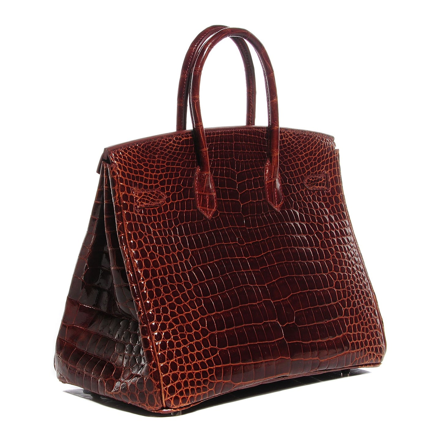 Shiny Porosus Crocodile Birkin 35 Miel
