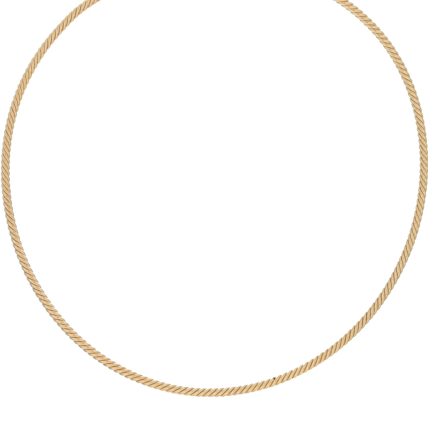 18K Yellow Gold 2.6mm Sculpted Cable Necklace