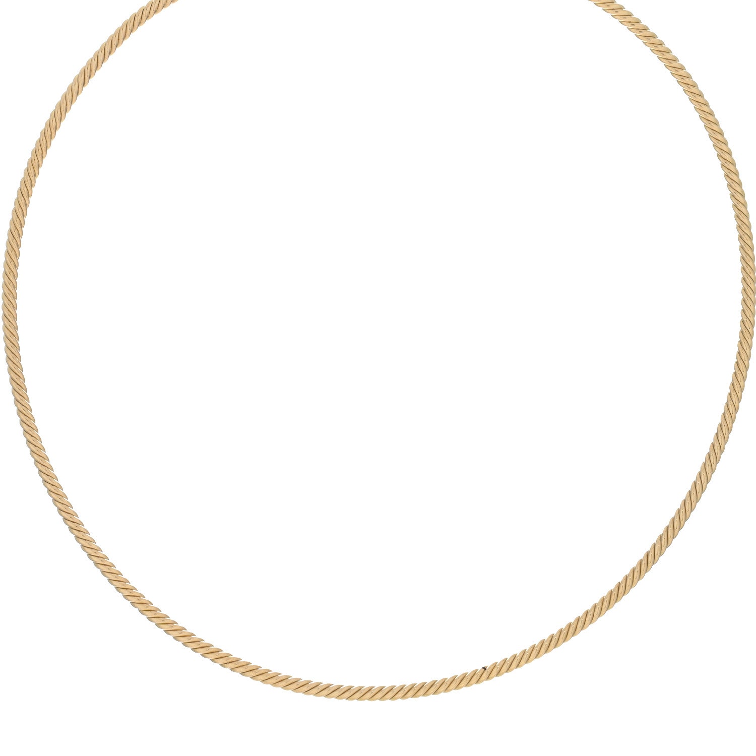 David Yurman 18K Yellow Gold 2.6mm Sculpted Cable Necklace 1 of 5