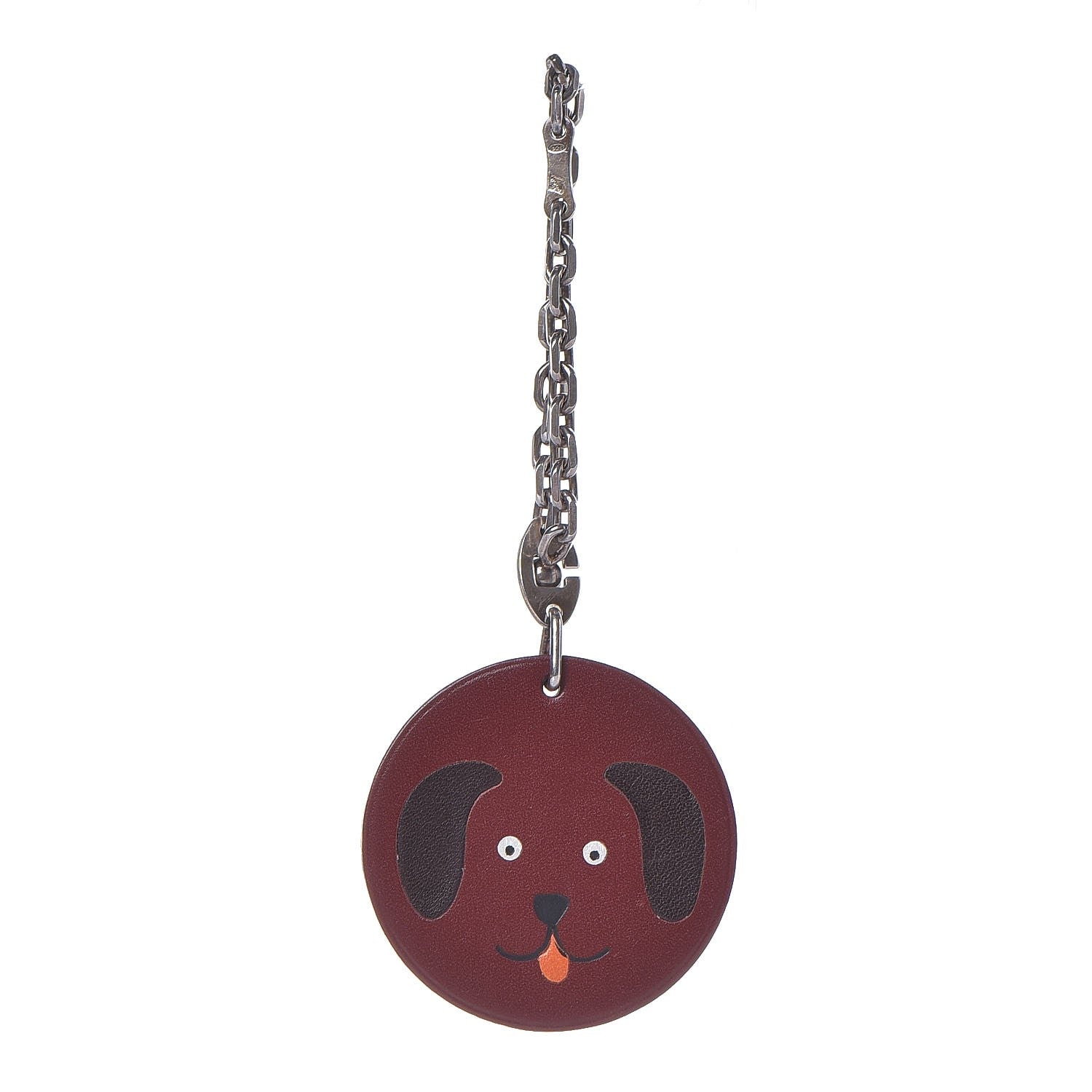 Hermes Swift Dog Key Chain Bag Charm Rouge H 1 of 5