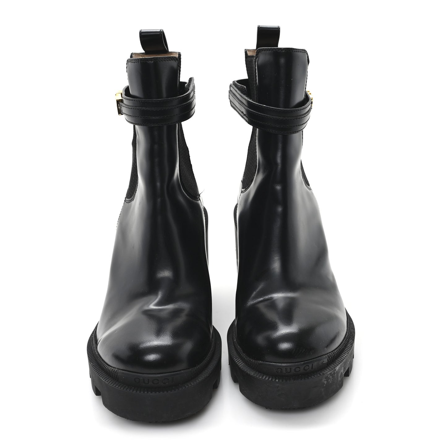 Magnum Calfskin Logo Ankle Boots 38.5 Black