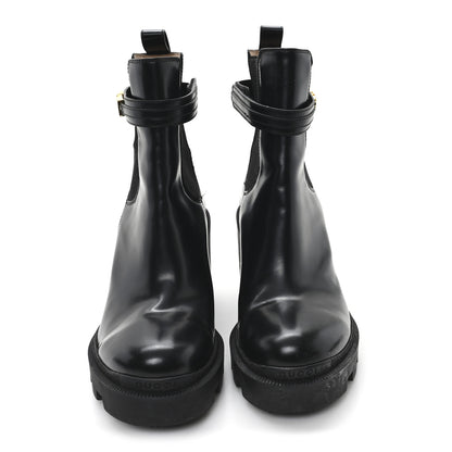 Gucci Magnum Calfskin Logo Ankle Boots 38.5 Black 3 of 10