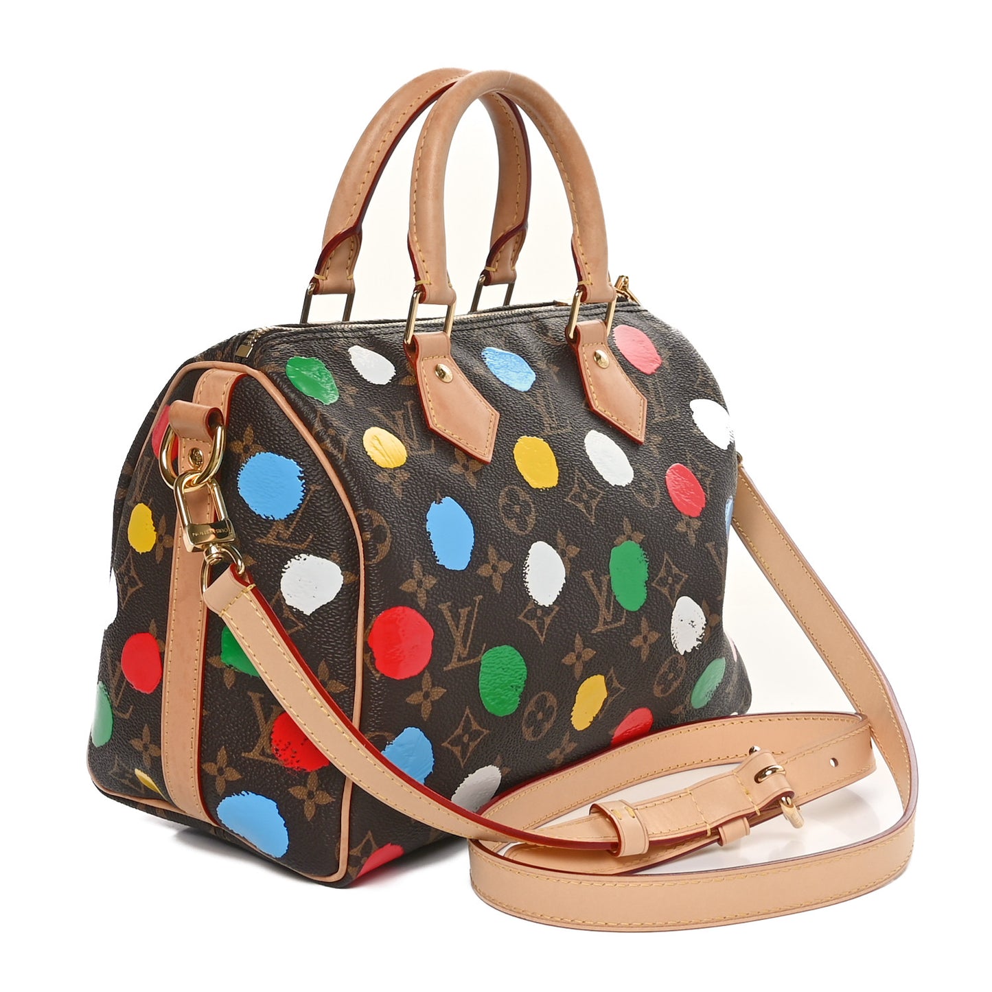 LV X YK Monogram Speedy Bandouliere 25 Multicolor