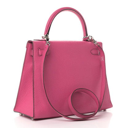 Hermes Chevre De Coromandel Kelly Sellier 28 Fuchsia 2 of 7