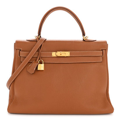 Hermes Togo Kelly Retourne 35 Gold 1 of 13
