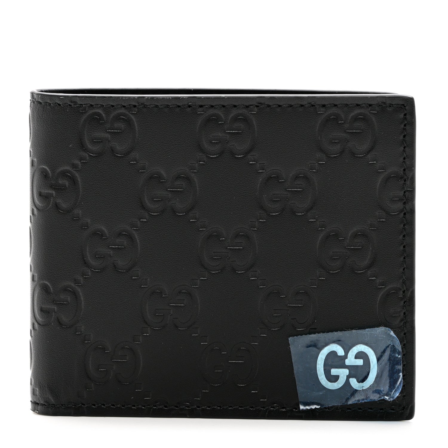 Gucci Guccissima Signature Dorian Bi-Fold Wallet Black 1 of 9