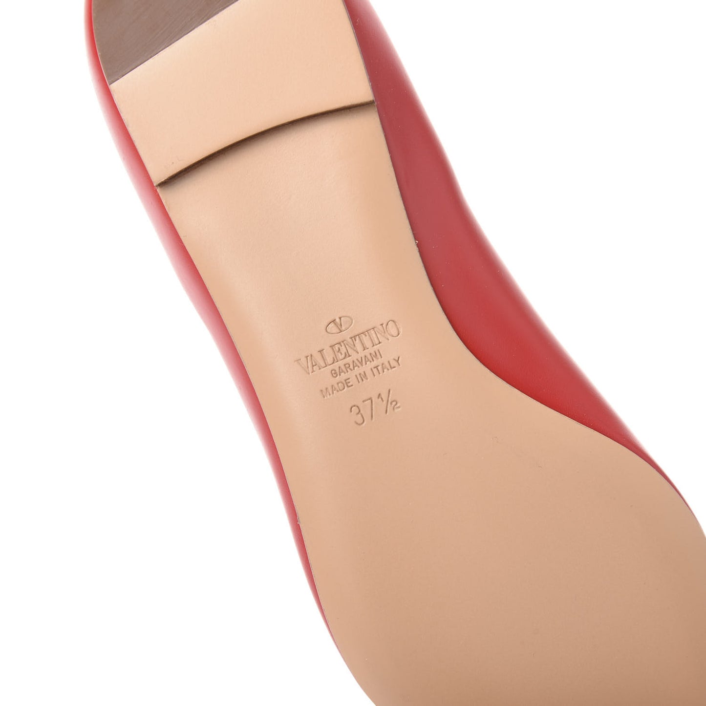 Nappa Vlogo Flats 37.5 Rouge Pur