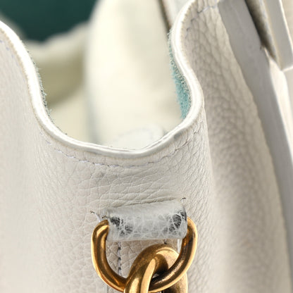 Celine Drummed Calfskin Nano Luggage White 10 of 13