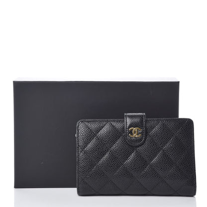 Chanel Caviar Quilted Zipped Pocket Wallet Black 12 of 15