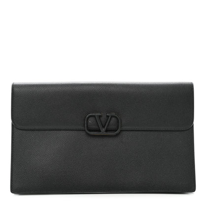 Valentino Garavani Grained Calfskin VSling Pouch Black 1 of 8