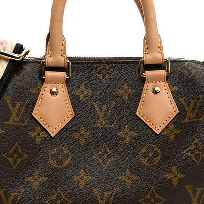 Louis Vuitton Monogram Speedy Bandouliere 20 Black 7 of 9