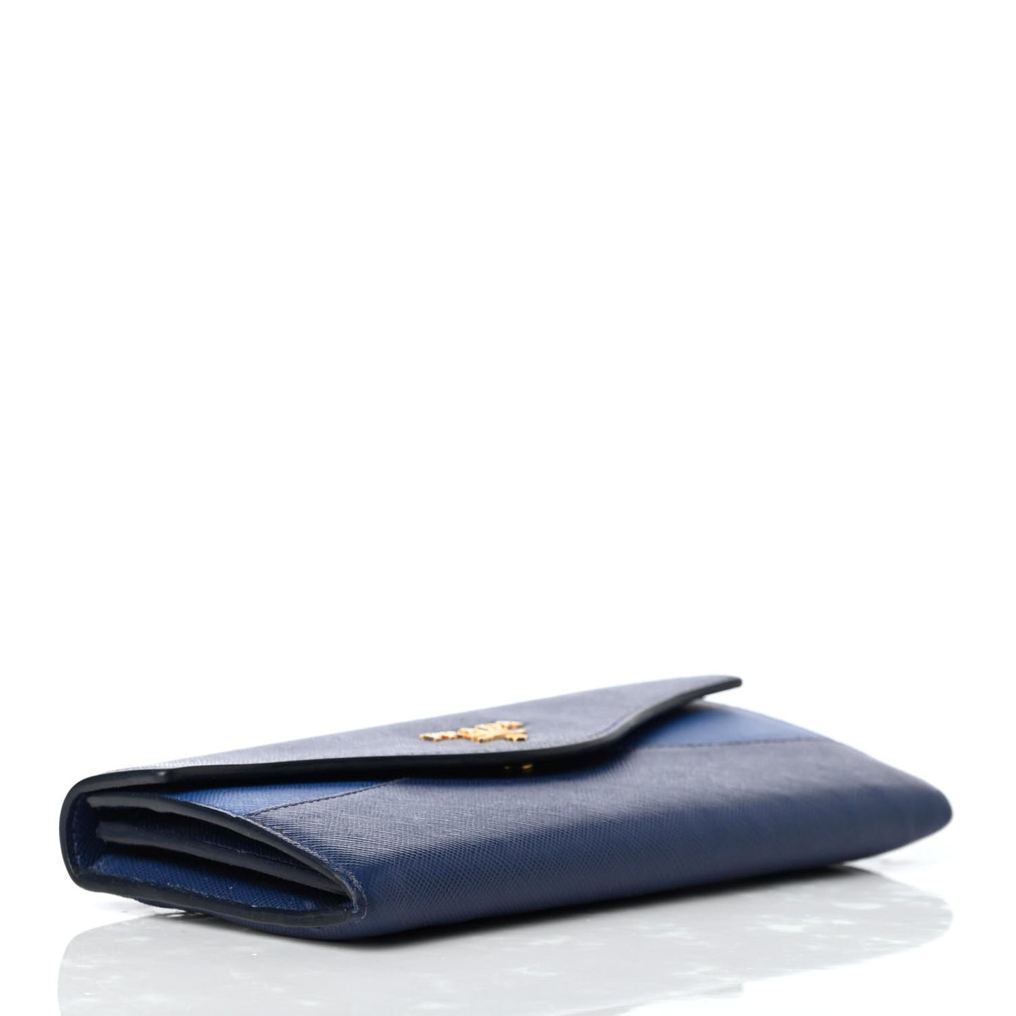 Saffiano Bi-Color Envelope Wallet Bluette Azzurro