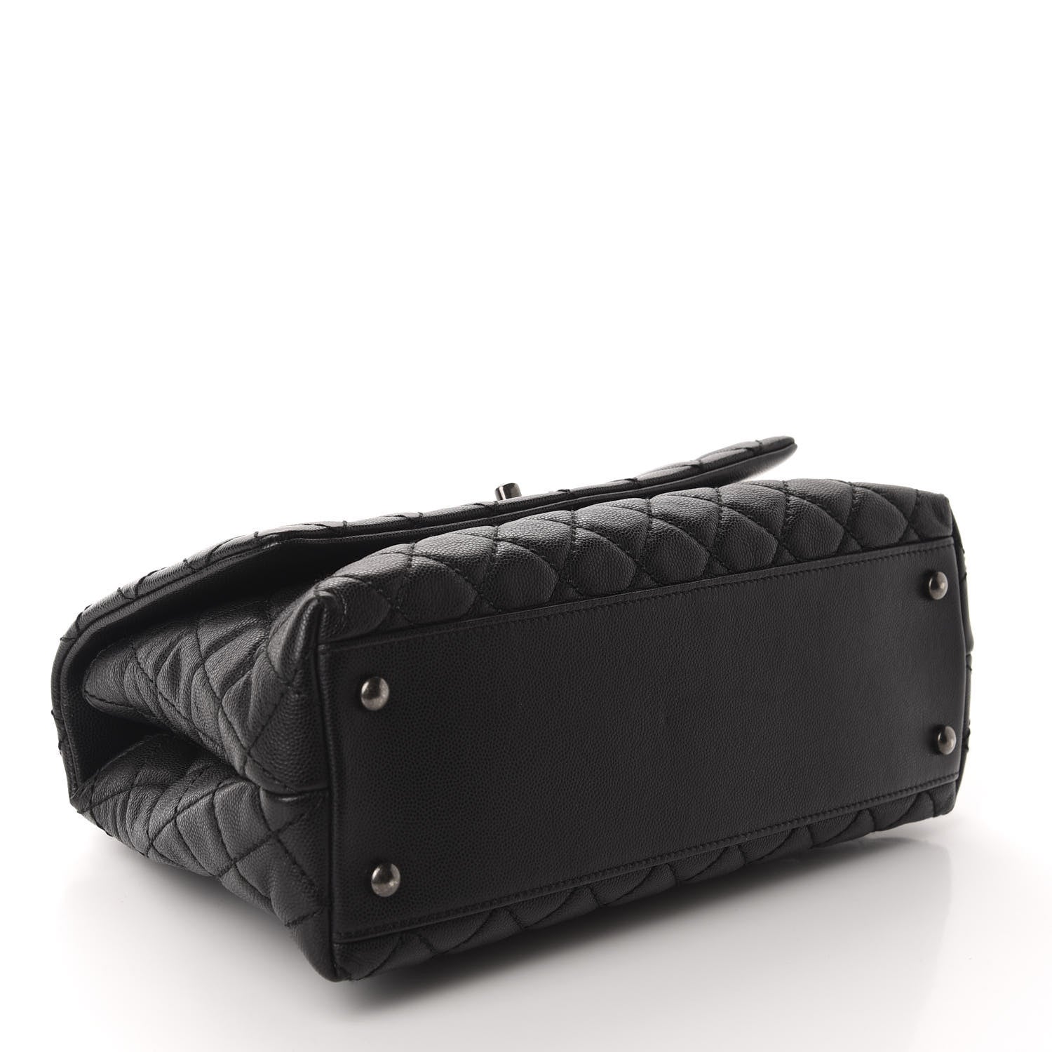 Chanel Caviar Quilted Small Coco Handle Flap Black 4 of 12