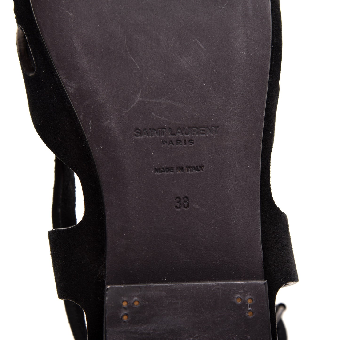 Suede Culver Flat Sandals 38 Black