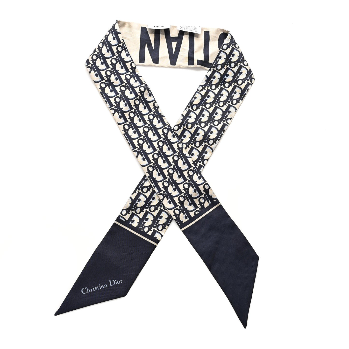 Silk Oblique Mitzah Scarf Blue