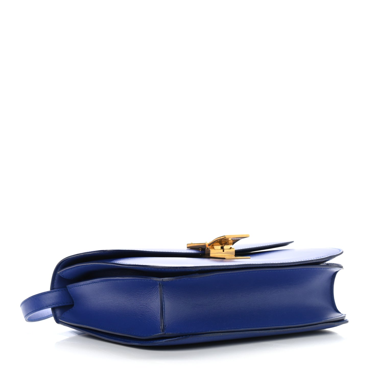Smooth Calfskin Medium Classic Box Flap Bag Indigo
