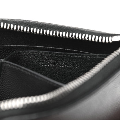 Saint Laurent Calfskin Rider California Zipped Coin Pouch Wallet Black 6 of 10