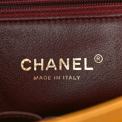 Chanel Shiny Goatskin Diagonal Quilted Small Flap Yellow 6 of 9