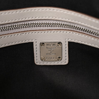 MCM Calfskin Ottomar Monogram Essential Boston Bag Dove 6 of 13