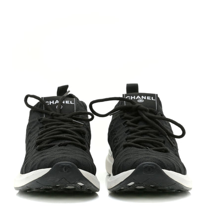 Chanel Fabric Logo Sneakers 39 Black 2 of 8