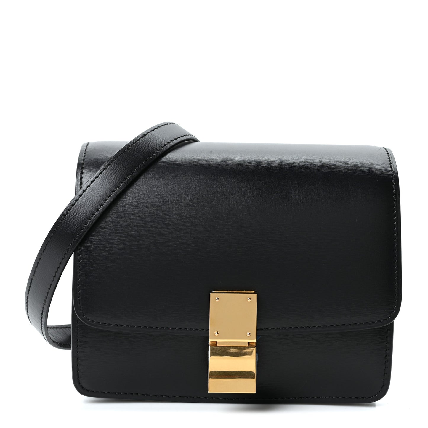 Box Calfskin Small Classic Box Flap Bag Black