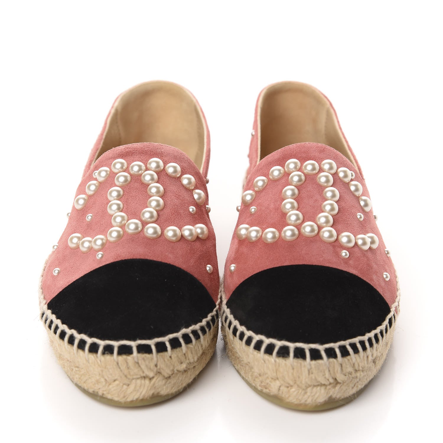 Chanel Suede Pearl CC Espadrilles 36 Pink 2 of 13