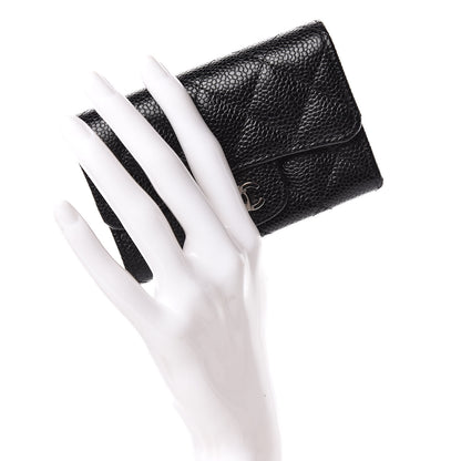 Chanel Caviar Quilted Flap Card Holder Black 2 of 9