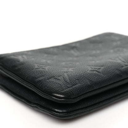 Louis Vuitton Empreinte Double Zip Pochette Black 9 of 12