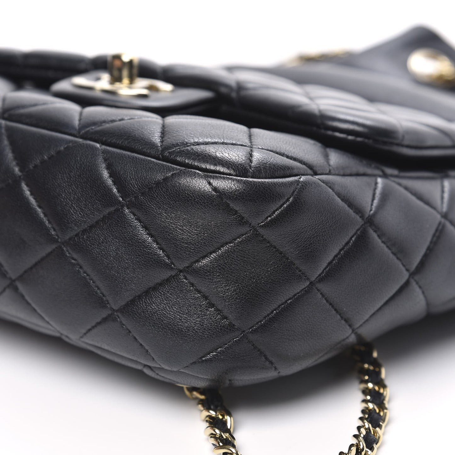 Lambskin Quilted Small in Seoul Backpack Black
