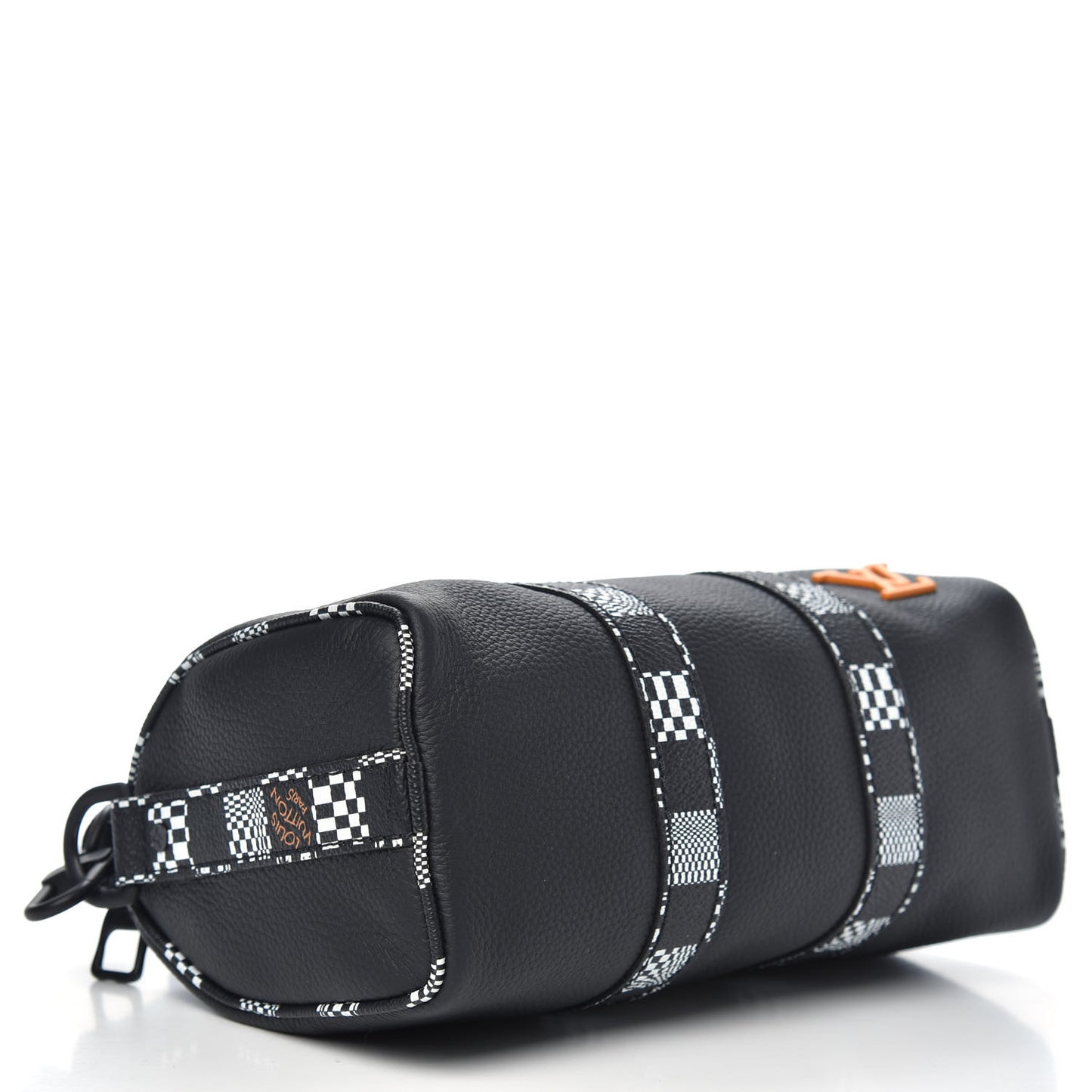 Calfskin Damier Distorted Keepall XS Black
