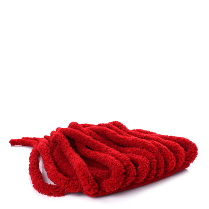 Bottega Veneta Curly Shearling Nappa The Fringe Pouch Shoulder Bag Scarlet 4 of 9