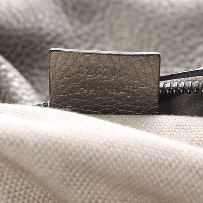 Gucci Metallic Pebbled Calfskin Medium Soho Chain Hobo Sasso 7 of 10
