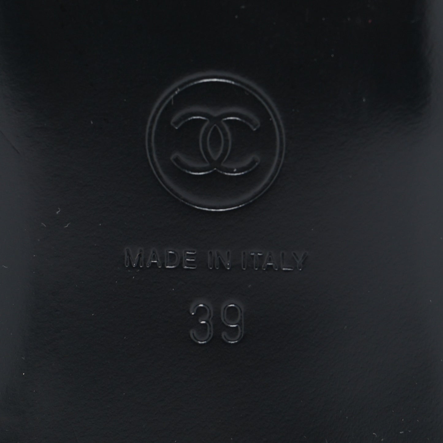 Lambskin Chain Thong Sandals 39 Black