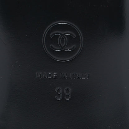 Chanel Lambskin Chain Thong Sandals 39 Black 6 of 8