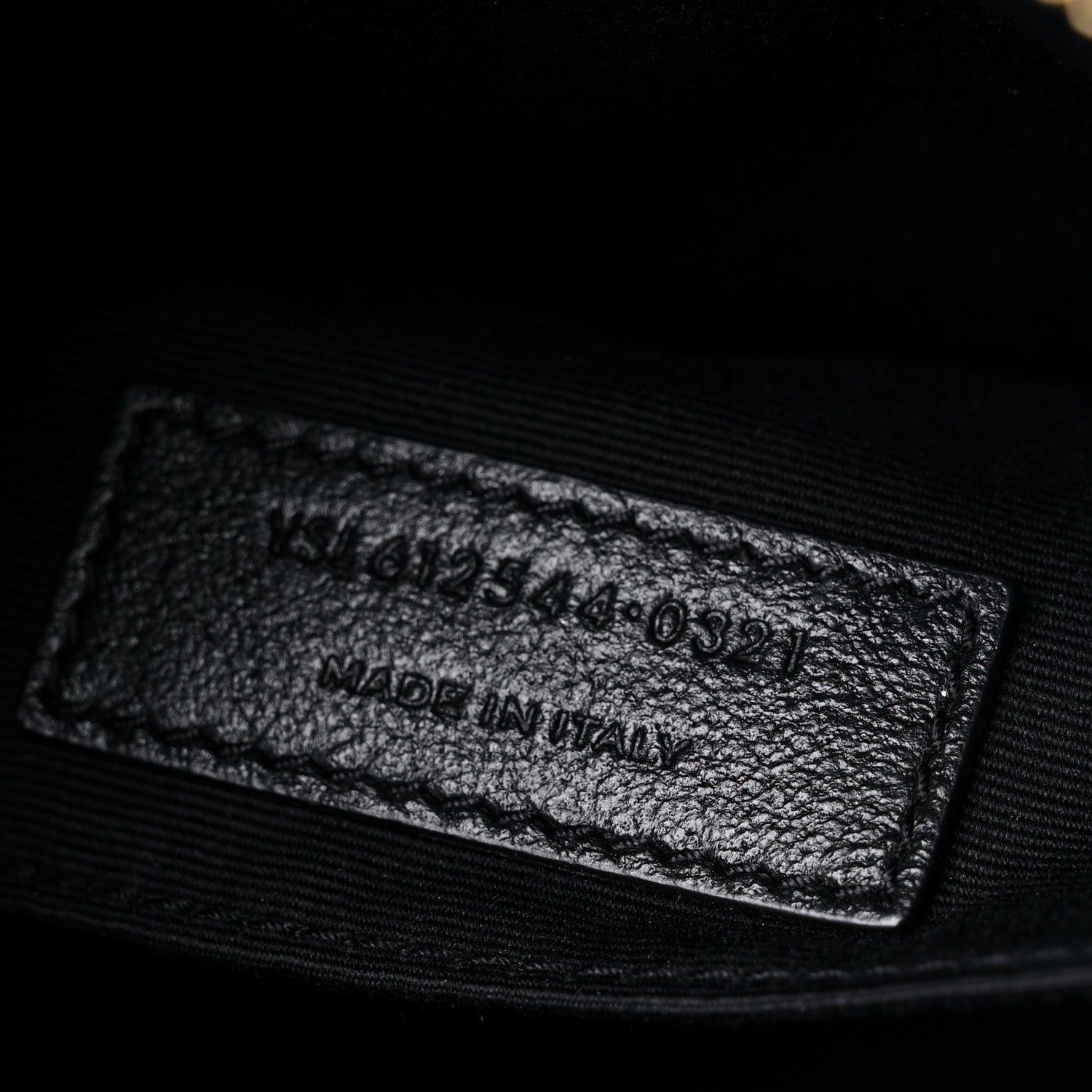 Saint Laurent Calfskin Matelasse Monogram Lou Camera Bag Black 7 of 12