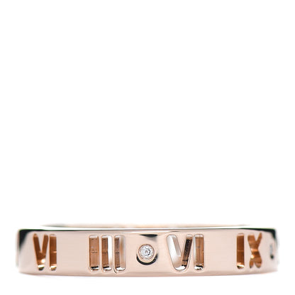 Tiffany 18K Rose Gold Diamond Atlas Pierced Ring 53 6.5 3 of 4