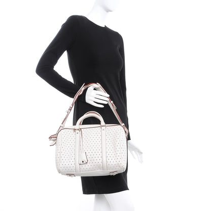 Louis Vuitton Veau Soie Calfskin Perforated SC Bag PM White 2 of 7