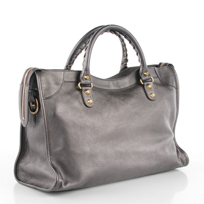 Balenciaga Pearlescent Goatskin Classic Gold Hardware City Bronze 9 of 15